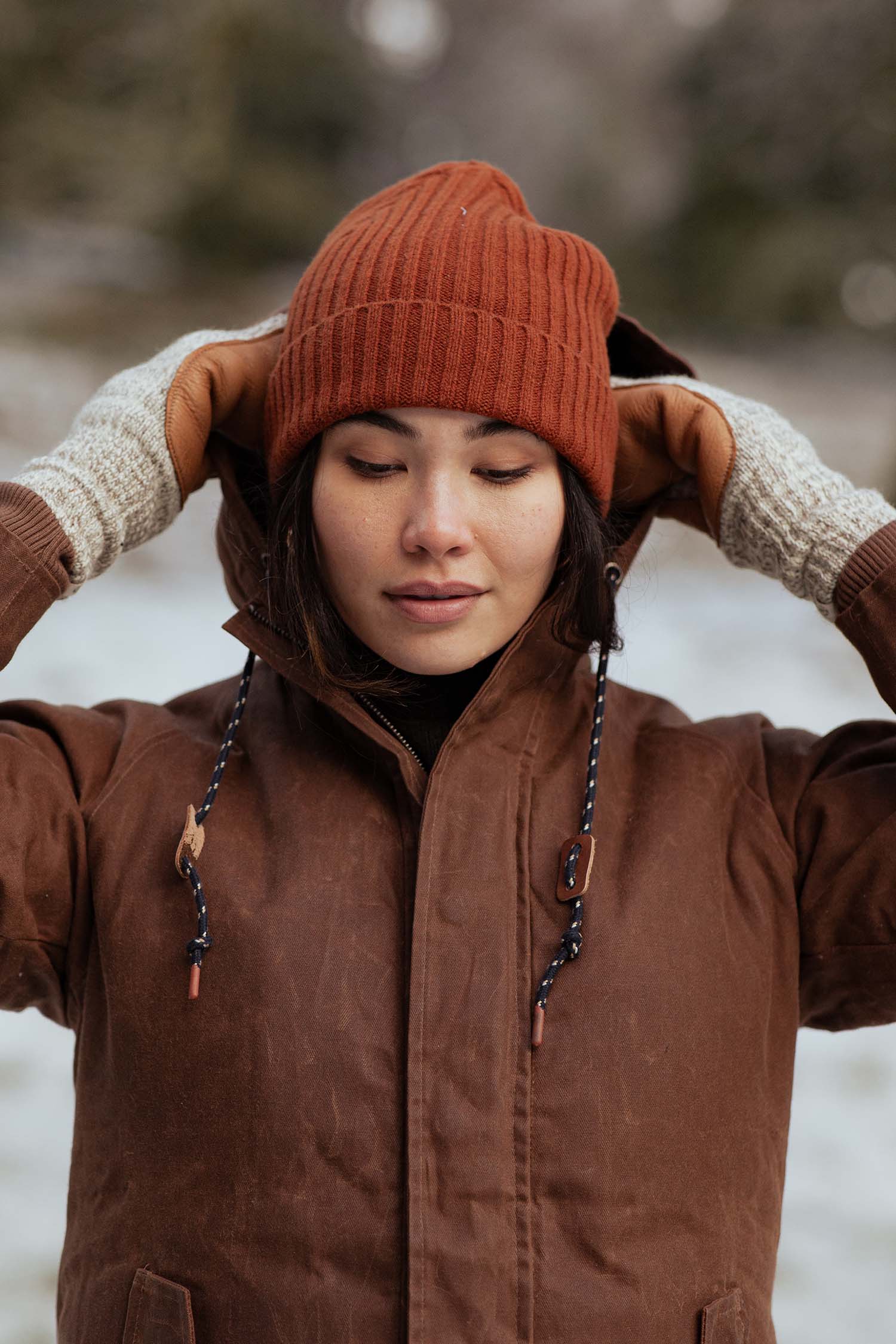 Chunky Ribbed Beanie / Sienna