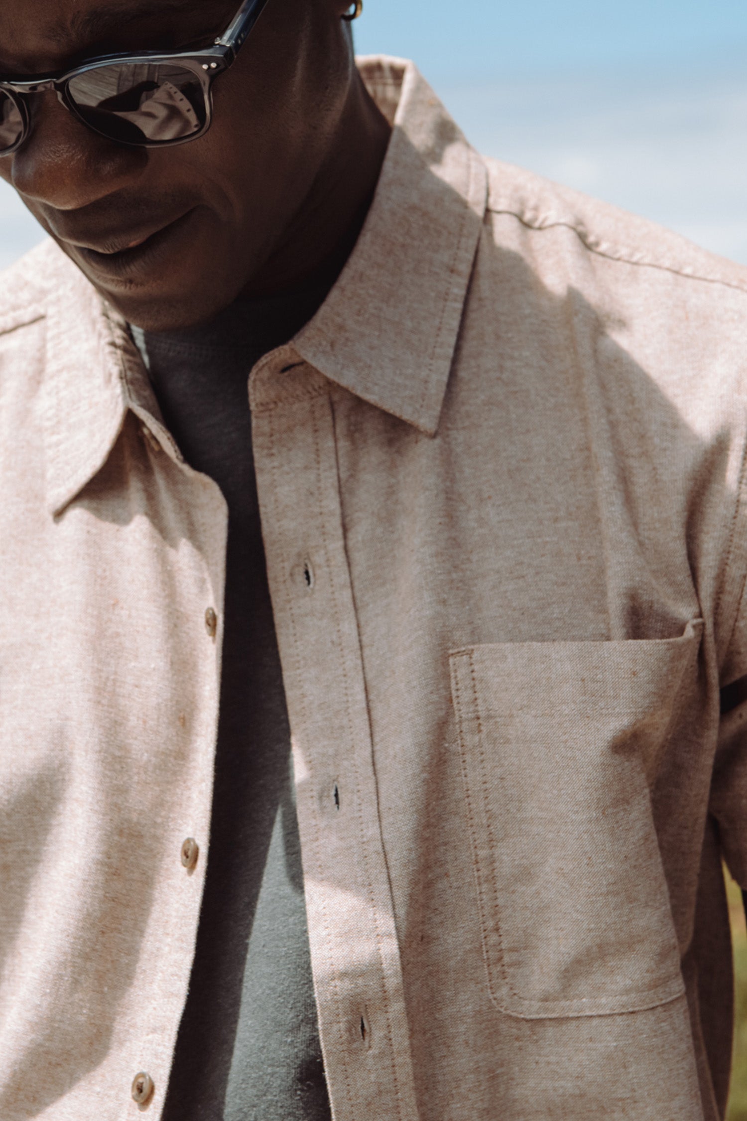 Malcolm Shirt / Rust Chambray