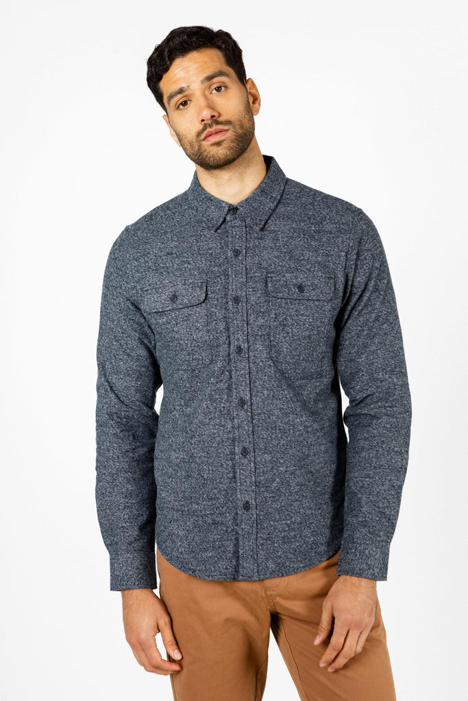 Cole Slim Shirt / Navy Melange