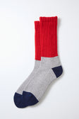 RoToTo Multi Loose Pile Socks / Red Gray