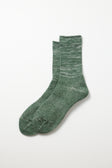 RoToTo Washi Pile Crew Socks / D. Green